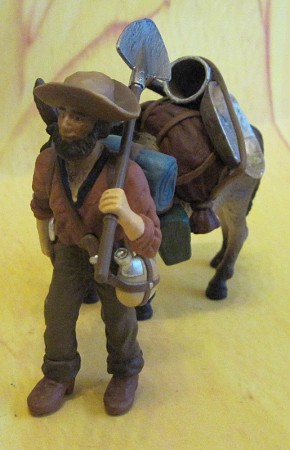Art.Nr. WW-02  Wild West Figur - Goldsucher und sein treuer Esel - Sammlerfigur
